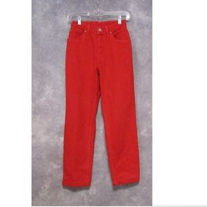 Vintage Red Levi's 501 Button Fly Jeans Size 9